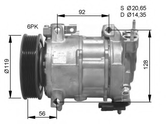 Compresor, climatizare 32593G NRF - Compresor/piese Compresor, climatizare 32593G NRF - Compresor/piese
