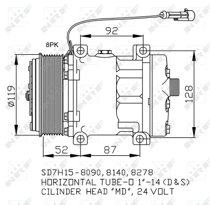 Compresor, climatizare 32702 NRF - Compresor/piese Compresor, climatizare 32702 NRF - Compresor/piese