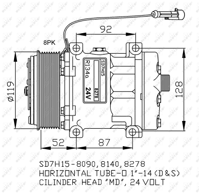 Compresor, climatizare 32702G NRF - Compresor/piese Compresor, climatizare 32702G NRF - Compresor/piese