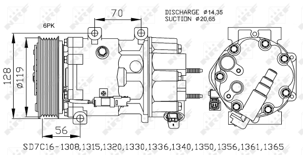 Compresor, climatizare 32772G NRF - Compresor/piese Compresor, climatizare 32772G NRF - Compresor/piese