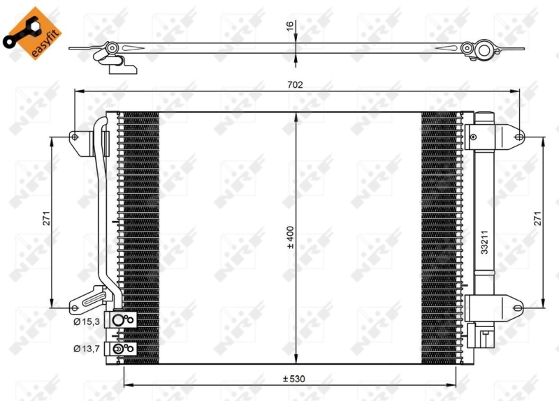 Condensator, climatizare 350028 NRF - Radiator clima Condensator, climatizare 350028 NRF - Radiator clima