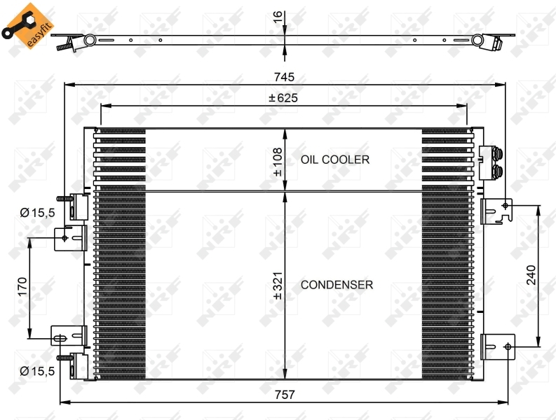 Condensator, climatizare 350031 NRF - Radiator clima