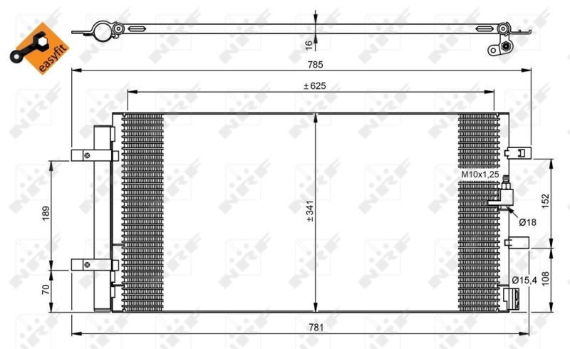 Condensator, climatizare 350046 NRF - Radiator clima Condensator, climatizare 350046 NRF - Radiator clima