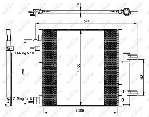 Condensator, climatizare 350048 NRF - Radiator clima Condensator, climatizare 350048 NRF - Radiator clima