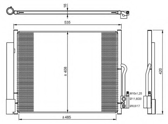 Condensator, climatizare 350053 NRF - Radiator clima Condensator, climatizare 350053 NRF - Radiator clima