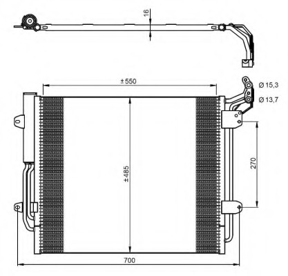 Condensator, climatizare 350054 NRF - Radiator clima Condensator, climatizare 350054 NRF - Radiator clima
