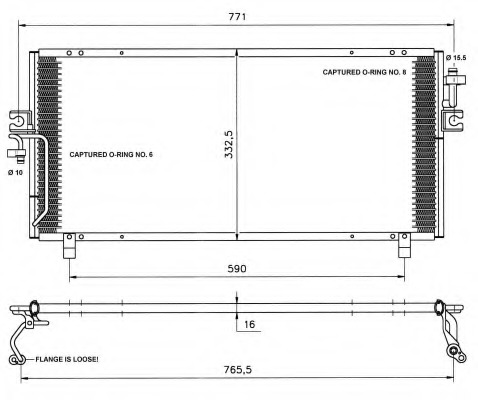 Condensator, climatizare 35195 NRF - Radiator clima
