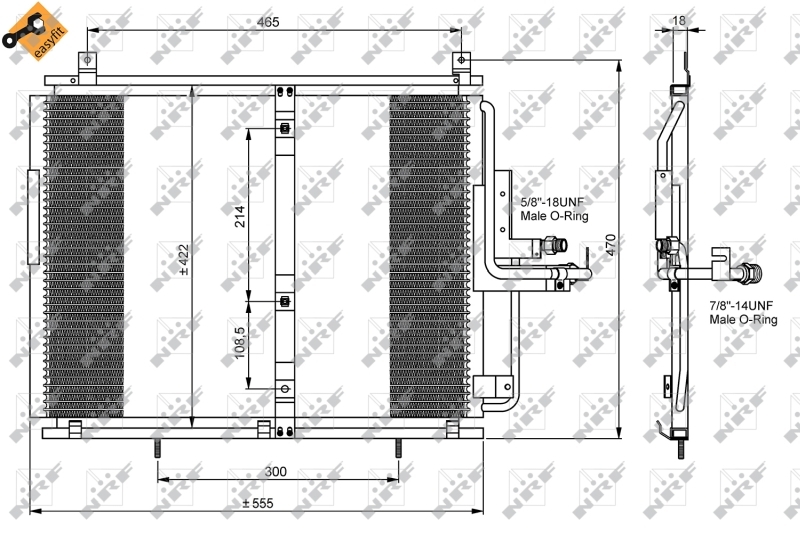 Condensator, climatizare 35244 NRF - Radiator clima Condensator, climatizare 35244 NRF - Radiator clima