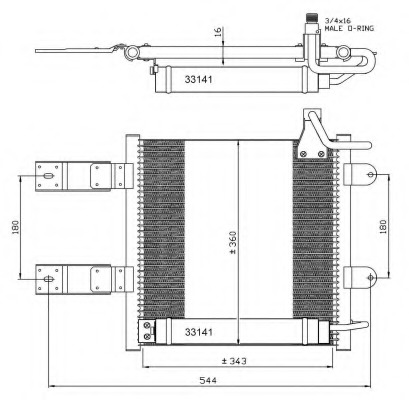 Condensator, climatizare 35368 NRF - Radiator clima