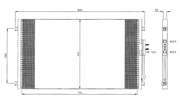 Condensator, climatizare 35383 NRF - Radiator clima Condensator, climatizare 35383 NRF - Radiator clima