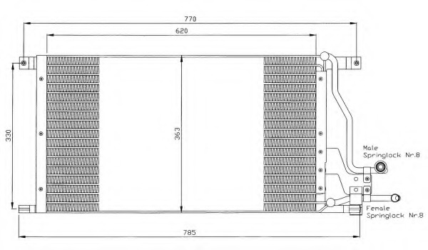 Condensator, climatizare 35400 NRF - Radiator clima