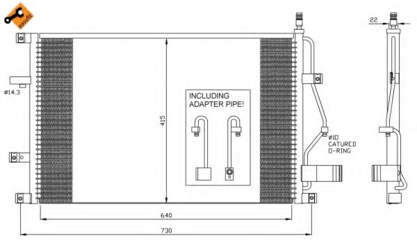 Condensator, climatizare 35413 NRF - Radiator clima Condensator, climatizare 35413 NRF - Radiator clima