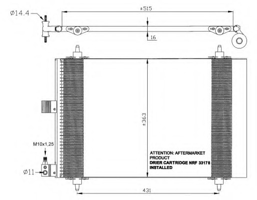 Condensator, climatizare 35437 NRF - Radiator clima Condensator, climatizare 35437 NRF - Radiator clima