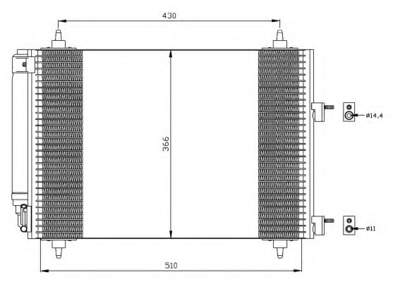 Condensator, climatizare 35445 NRF - Radiator clima Condensator, climatizare 35445 NRF - Radiator clima