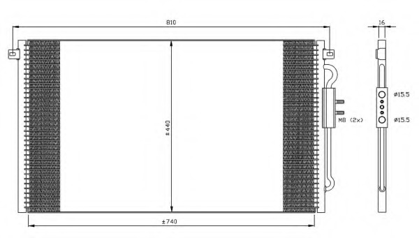 Condensator, climatizare 35448 NRF - Radiator clima Condensator, climatizare 35448 NRF - Radiator clima