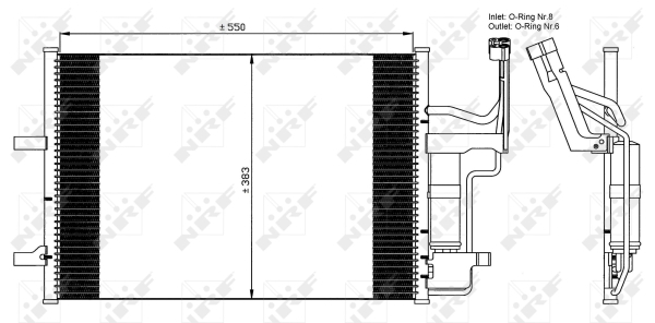 Condensator, climatizare 35508 NRF - Radiator clima Condensator, climatizare 35508 NRF - Radiator clima