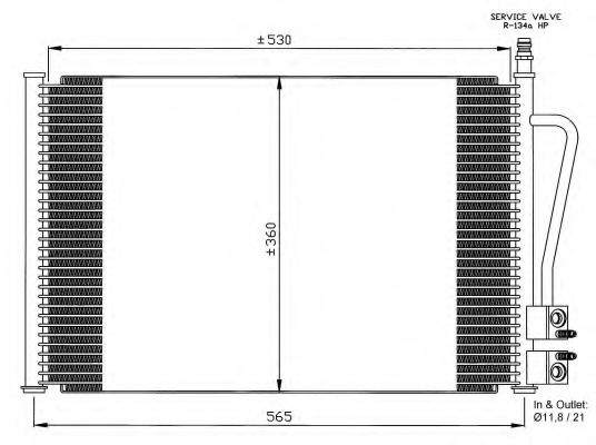 Condensator, climatizare 35524 NRF - Radiator clima