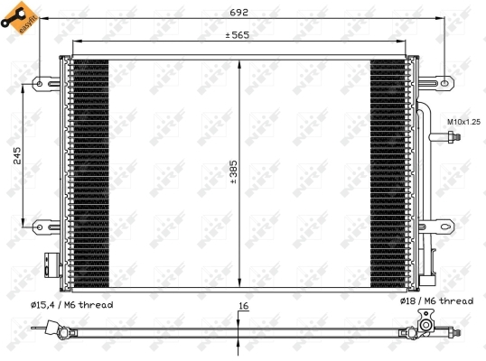 Condensator, climatizare 35560 NRF - Radiator clima Condensator, climatizare 35560 NRF - Radiator clima