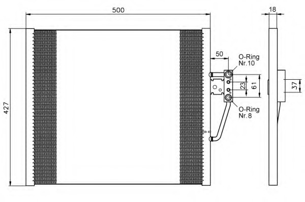 Condensator, climatizare 35585 NRF - Radiator clima