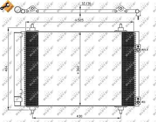 Condensator, climatizare 35610 NRF - Radiator clima Condensator, climatizare 35610 NRF - Radiator clima