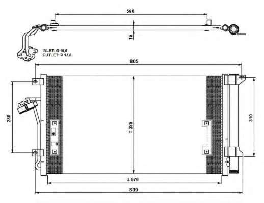Condensator, climatizare 35639 NRF - Radiator clima