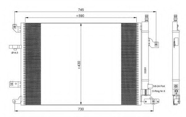 Condensator, climatizare 35739 NRF - Radiator clima Condensator, climatizare 35739 NRF - Radiator clima