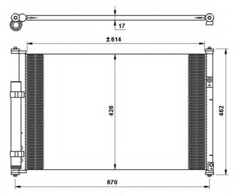 Condensator, climatizare 35769 NRF - Radiator clima