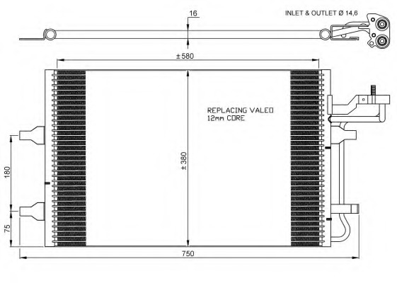 Condensator, climatizare 35770 NRF - Radiator clima Condensator, climatizare 35770 NRF - Radiator clima