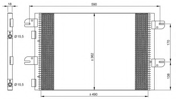 Condensator, climatizare 35792 NRF - Radiator clima Condensator, climatizare 35792 NRF - Radiator clima