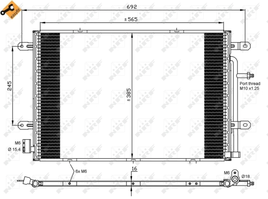 Condensator, climatizare 35841 NRF - Radiator clima Condensator, climatizare 35841 NRF - Radiator clima