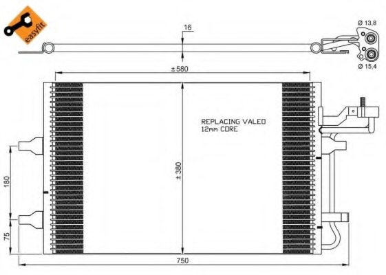 Condensator, climatizare 35842 NRF - Radiator clima Condensator, climatizare 35842 NRF - Radiator clima