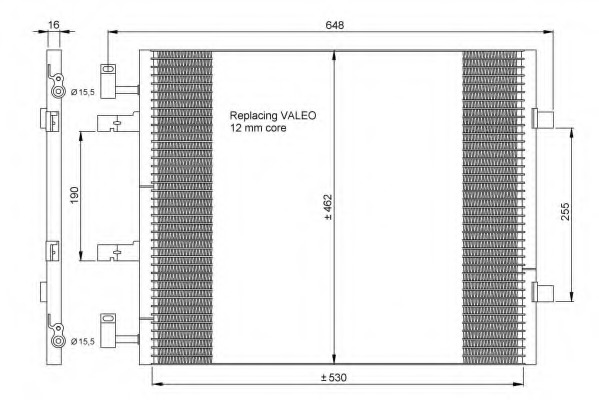 Condensator, climatizare 35845 NRF - Radiator clima
