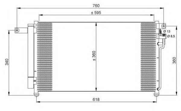 Condensator, climatizare 35851 NRF - Radiator clima Condensator, climatizare 35851 NRF - Radiator clima