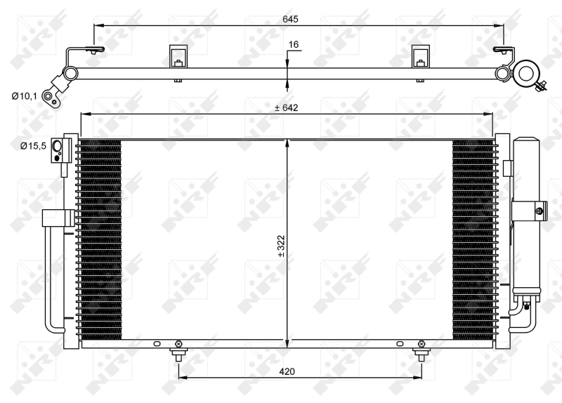 Condensator, climatizare 35875 NRF - Radiator clima Condensator, climatizare 35875 NRF - Radiator clima