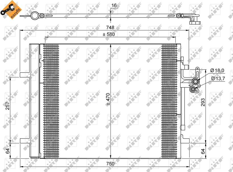 Condensator, climatizare 35884 NRF - Radiator clima Condensator, climatizare 35884 NRF - Radiator clima