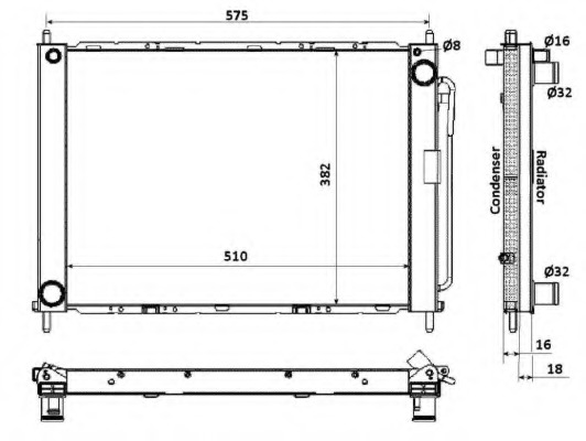 Condensator, climatizare 35886 NRF - Radiator clima Condensator, climatizare 35886 NRF - Radiator clima