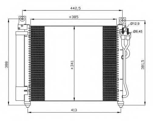 Condensator, climatizare 35888 NRF - Radiator clima