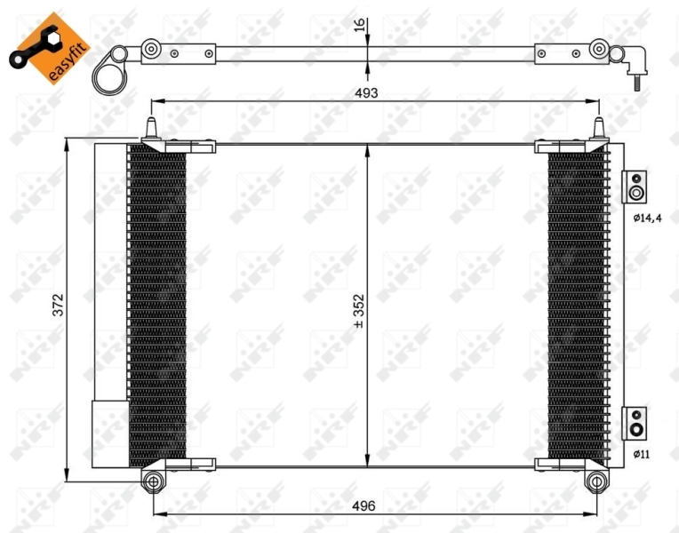 Condensator, climatizare 35899 NRF - Radiator clima Condensator, climatizare 35899 NRF - Radiator clima