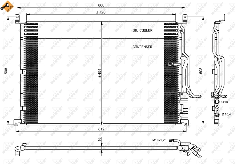 Condensator, climatizare 35923 NRF - Radiator clima Condensator, climatizare 35923 NRF - Radiator clima