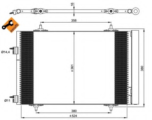 Condensator, climatizare 35945 NRF - Radiator clima Condensator, climatizare 35945 NRF - Radiator clima