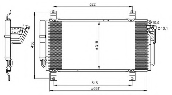 Condensator, climatizare 35949 NRF - Radiator clima