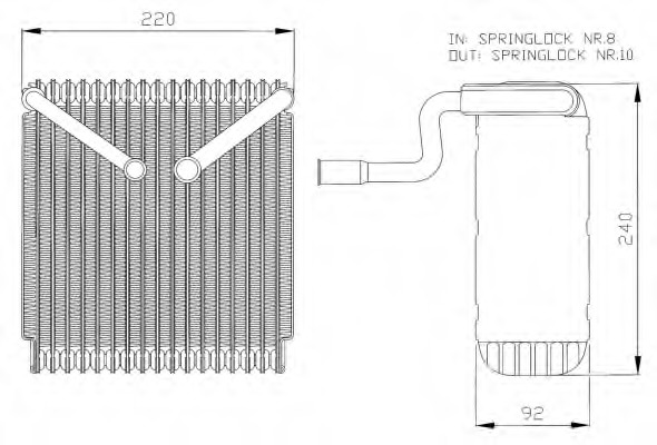 evaporator,aer conditionat 36043 NRF - Vaporizator evaporator,aer conditionat 36043 NRF - Vaporizator