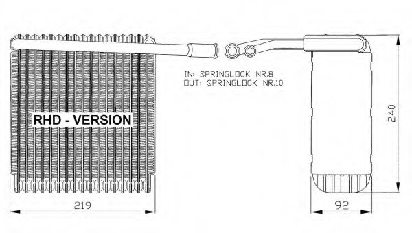 evaporator,aer conditionat 36052 NRF - Vaporizator