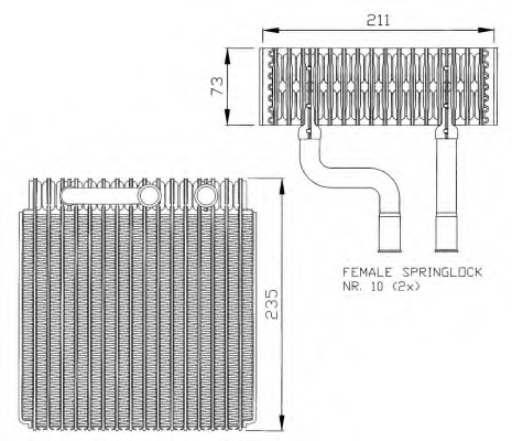 evaporator,aer conditionat 36073 NRF - Vaporizator evaporator,aer conditionat 36073 NRF - Vaporizator