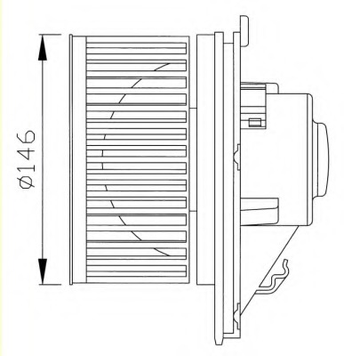 Ventilator, radiator 38341 NRF - Gmv (electroventilator )
