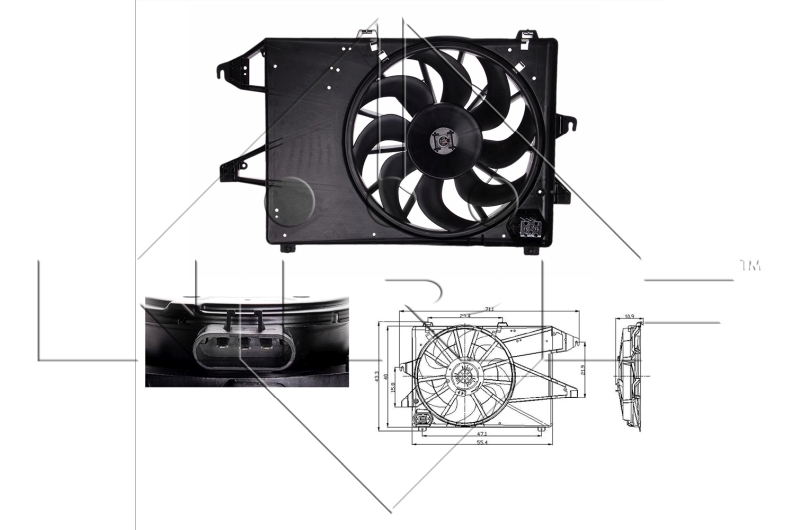 Ventilator, radiator 47004 NRF - Gmv (electroventilator ) Ventilator, radiator 47004 NRF - Gmv (electroventilator )