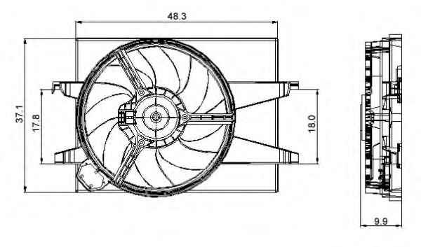 Ventilator, radiator 47006 NRF - Gmv (electroventilator ) Ventilator, radiator 47006 NRF - Gmv (electroventilator )