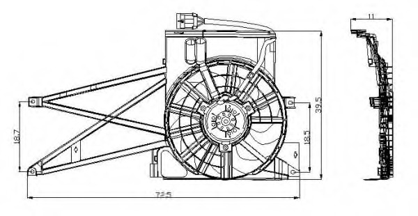 Ventilator, radiator 47013 NRF - Gmv (electroventilator ) Ventilator, radiator 47013 NRF - Gmv (electroventilator )