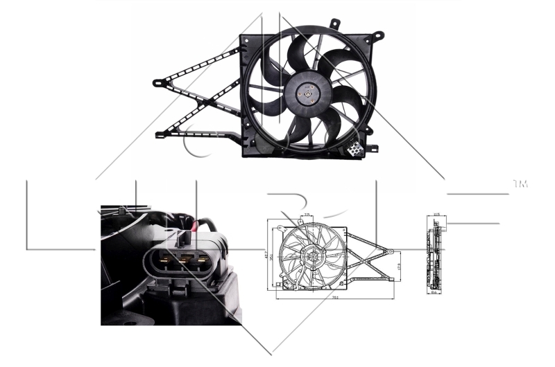 Ventilator, radiator 47015 NRF - Gmv (electroventilator ) Ventilator, radiator 47015 NRF - Gmv (electroventilator )