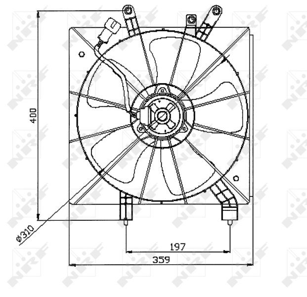 Ventilator, radiator 47043 NRF - Gmv (electroventilator ) Ventilator, radiator 47043 NRF - Gmv (electroventilator )
